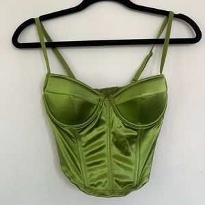 Green bustier top
